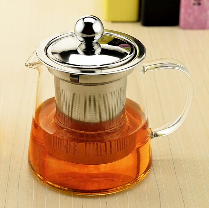 Heat Resistant Glass Tea Pot Flower Tea Set Pure kettle Coffee Teapot With Infuser (1400ML )