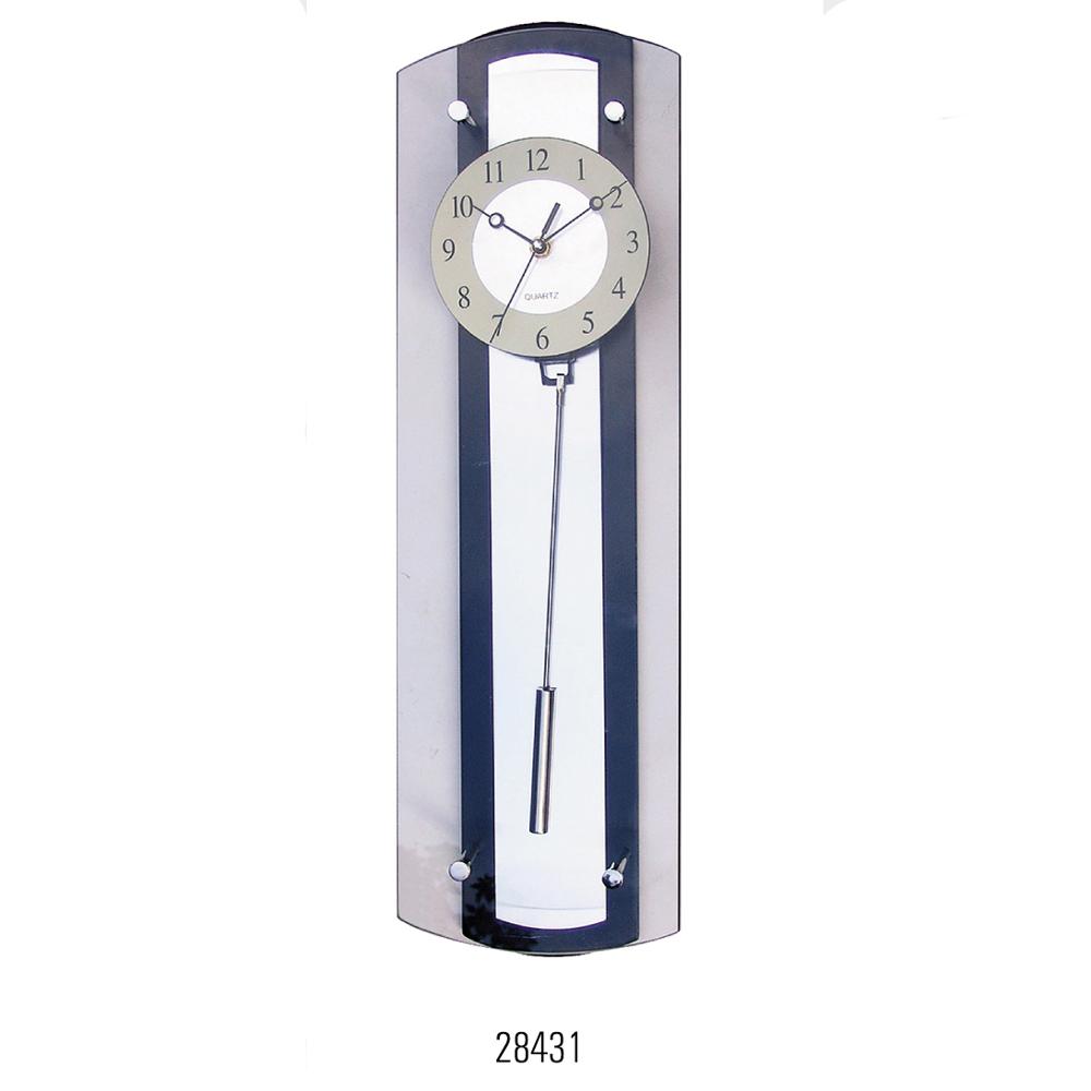 pendulum clock,glass quartz analog type pendulum clock