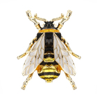 Plated Metal Housefly Bee Brooches for Women Enamel Pins Small Insect Brooch Fashion Jewelry Bumble Bee Brooch