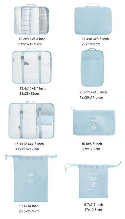 Nouveau style organisateurs de voyage pliables emballage cubes pour valises en gros