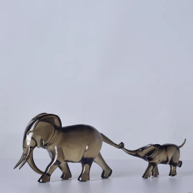 table decoration elephant animal sculpture plastic elephants statues set for hotel