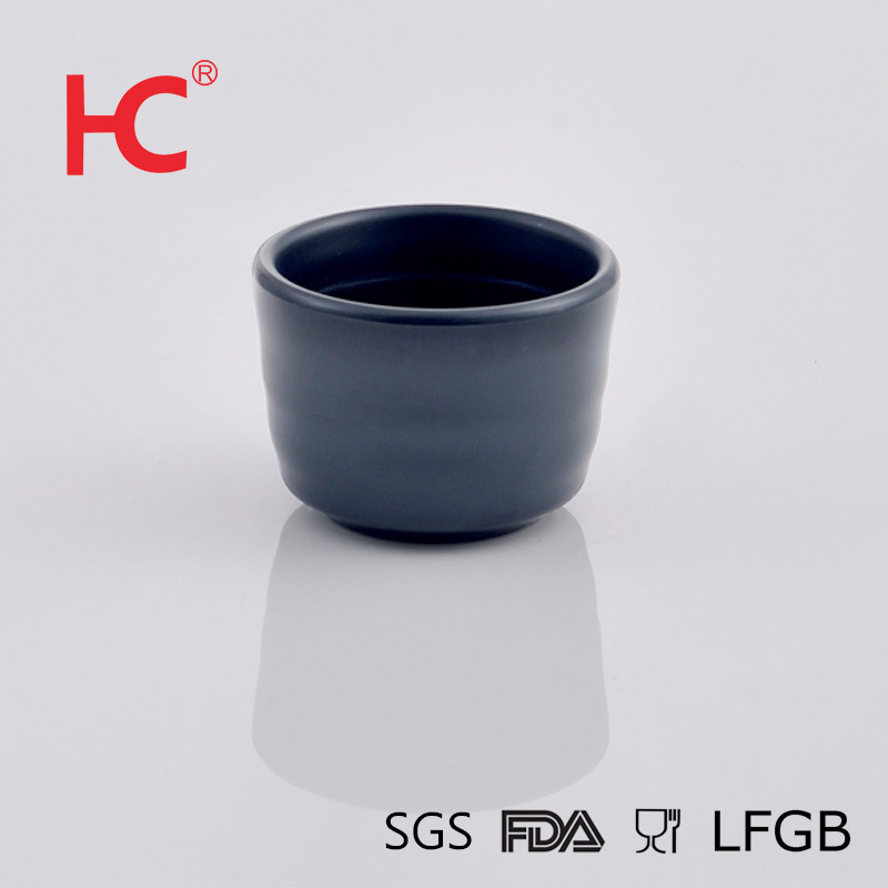 Hot selling Japanese mug restaurant catering tableware black matte melamine tea cup
