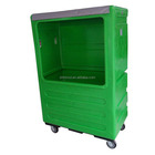 Plastic laundry linen roll cage for laundry factory