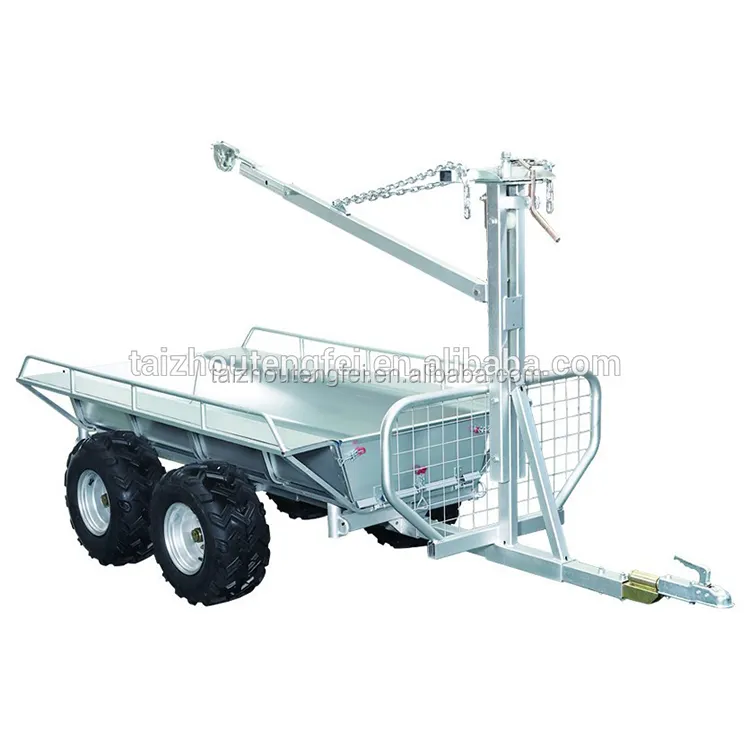 ATV log trailer/heavy duty trailer/box trailer with crane A03