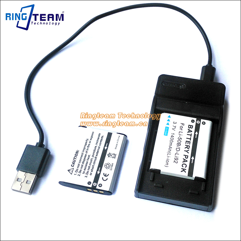 PATONA 2x Li-50B Batteria 700mAh compatibile con Olympus mju 1010 1020