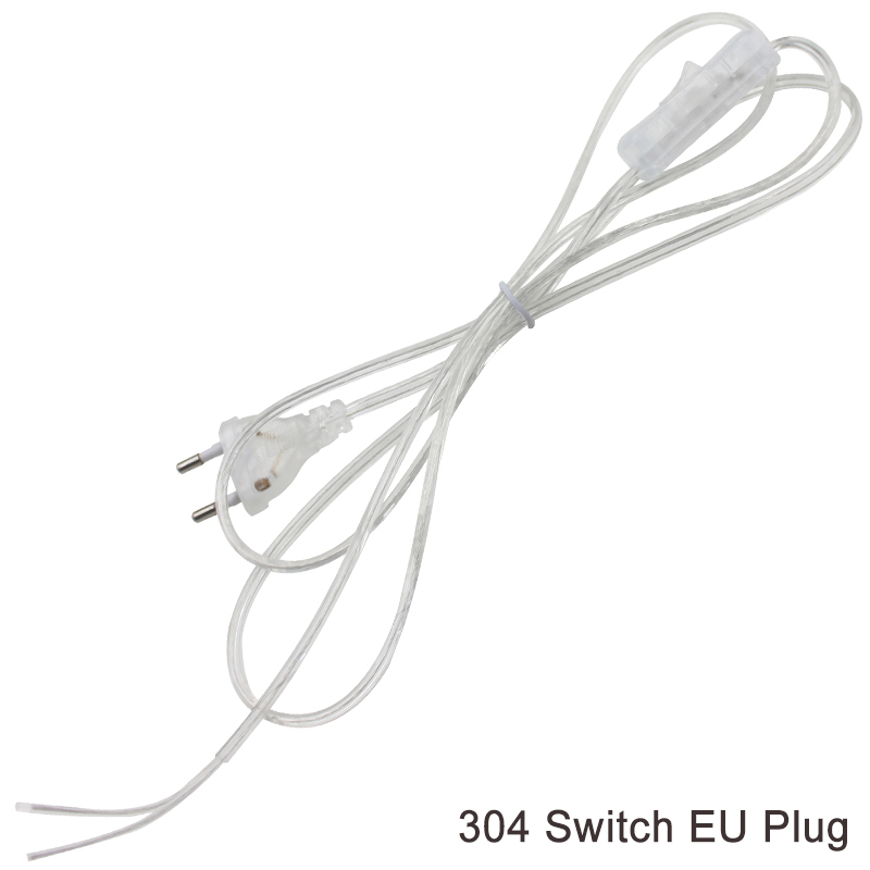 Cable de línea 303/304/317/301, cable de alimentación atenuador/interruptor de doble botón, Cable de enchufe europeo para bombilla LED/luminaria de escritorio de EE. UU.
