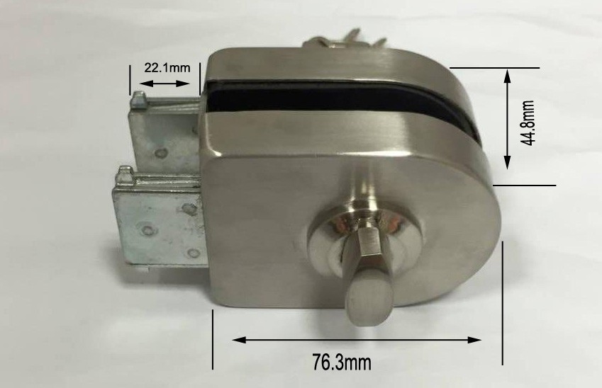 Square door lock, stainless steel glass lock, China factory made glass door patch fittings Hyland OEM GL 124
