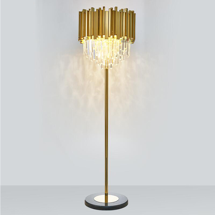 Hotel Dia.35*H150cm/Light-luxury post-modern decorative art crystal Floor lamp, for model room,bedroom,dining room Living Room