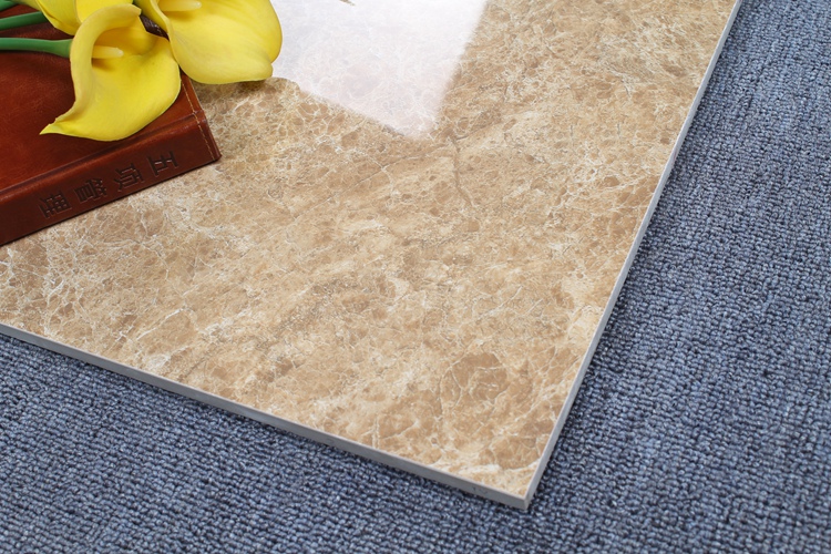 Floor Tiles In China 24X24 Full Polished Glazed Imitation Marble Emperador Light Porcelain Tile