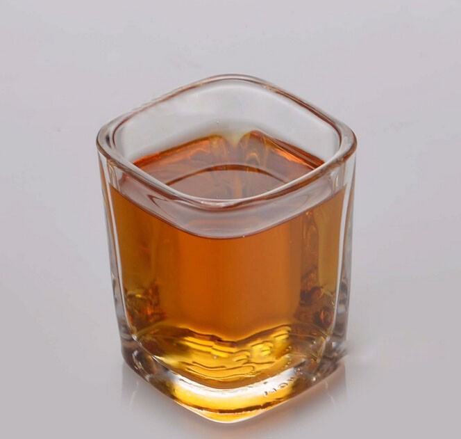 K-6050 Custom Logo Promotional Square Shot Glass With Printing For Souvenir Gift Mini Square Shot Glass