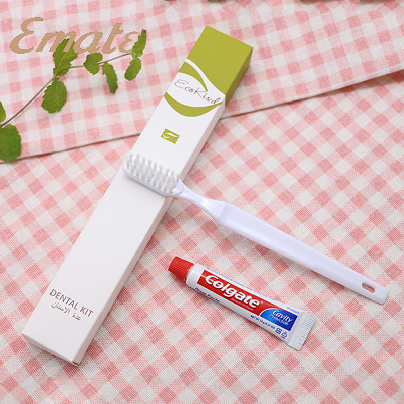 ECO kind hotel dental kit/hotel dental set/hotel toothbrush with toothpaste