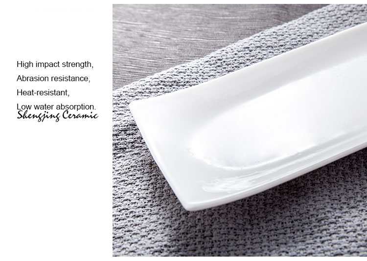 Dining Hall Ceramic Rectangle Long Plates Dishes