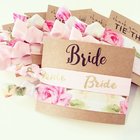 Factory Fold Over Wedding Decoration Creaseless Bride Elastic Hair Tie with card Package