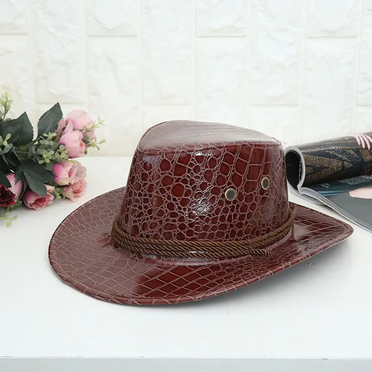 Multicolor waterproof PU fashion Cowboy Hat wholesale customized logo