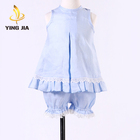 wholesale summer sleeveless tops soft shorts toddler newborn baby girl boutique clothing set