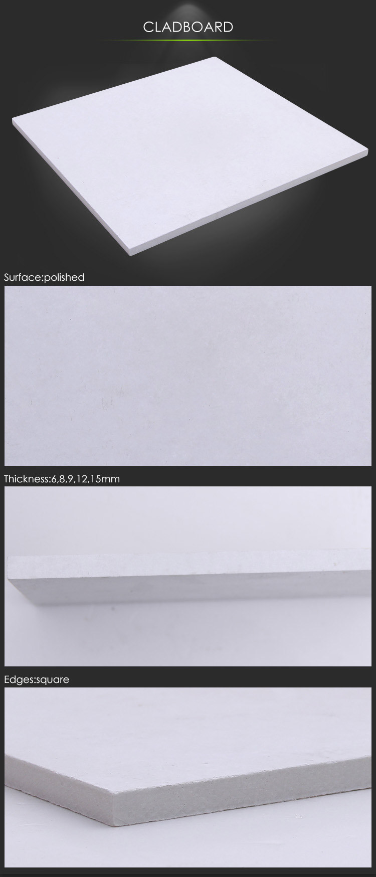 Low Moisture Absorption Home Decorative Board Wall Covering Panels