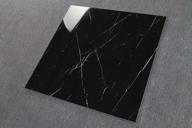 Indian Nero Margiua Mable Polished Glazed Restaurant Black And White Ceramic Floor Tiles