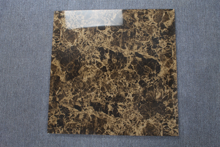 Imported Ceramic Tiles From Spain 80X80 Stock Full Polished Glazed Porcelain Dark Emperador Tile