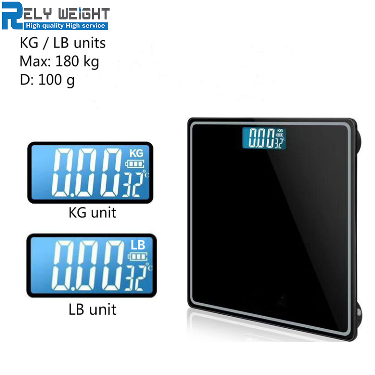 USB Charging 180kg Bathroom Scale Household Personal Electronic Digital Weighing Scale
