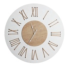 Custom Design Modern Roman Numeral Silent Wooden Wall Clock for Living Room,Kitchen, Office