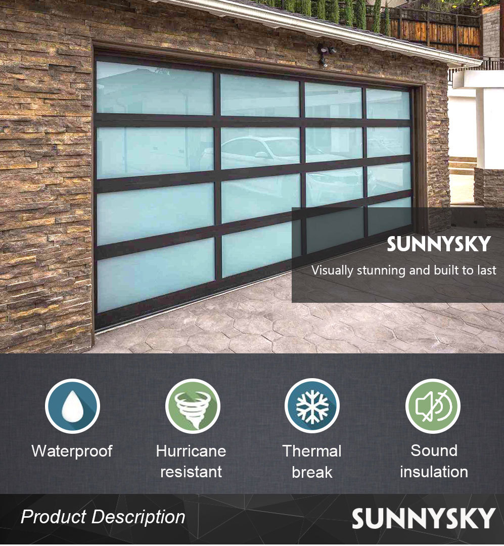 Wholesale custom size tempered glass diy retractable aluminium garage rolling sliding screen door