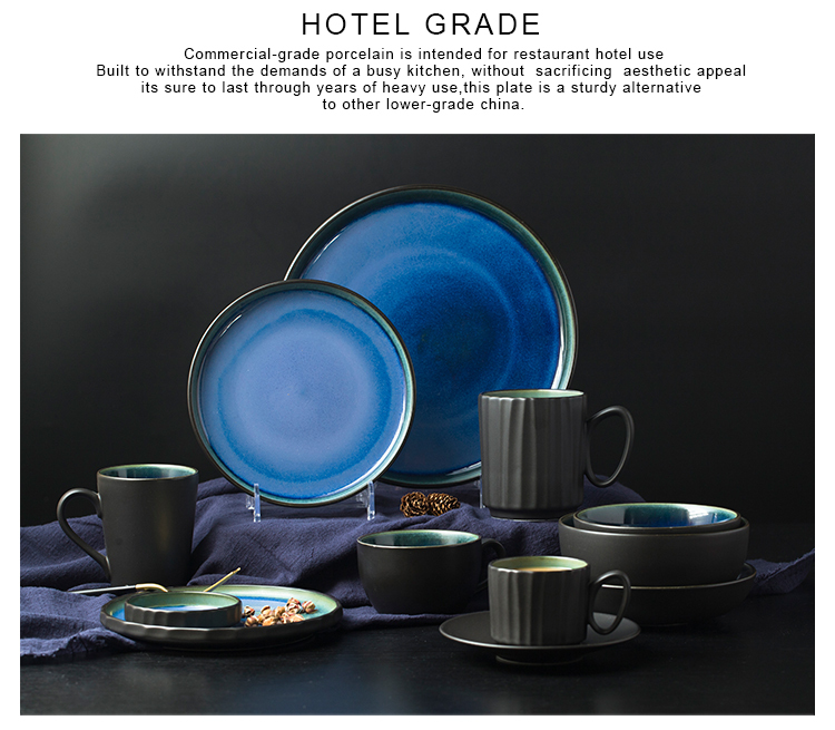 Amazing Color Glaze Reusable Ceramic Blue Special Coffee Cup