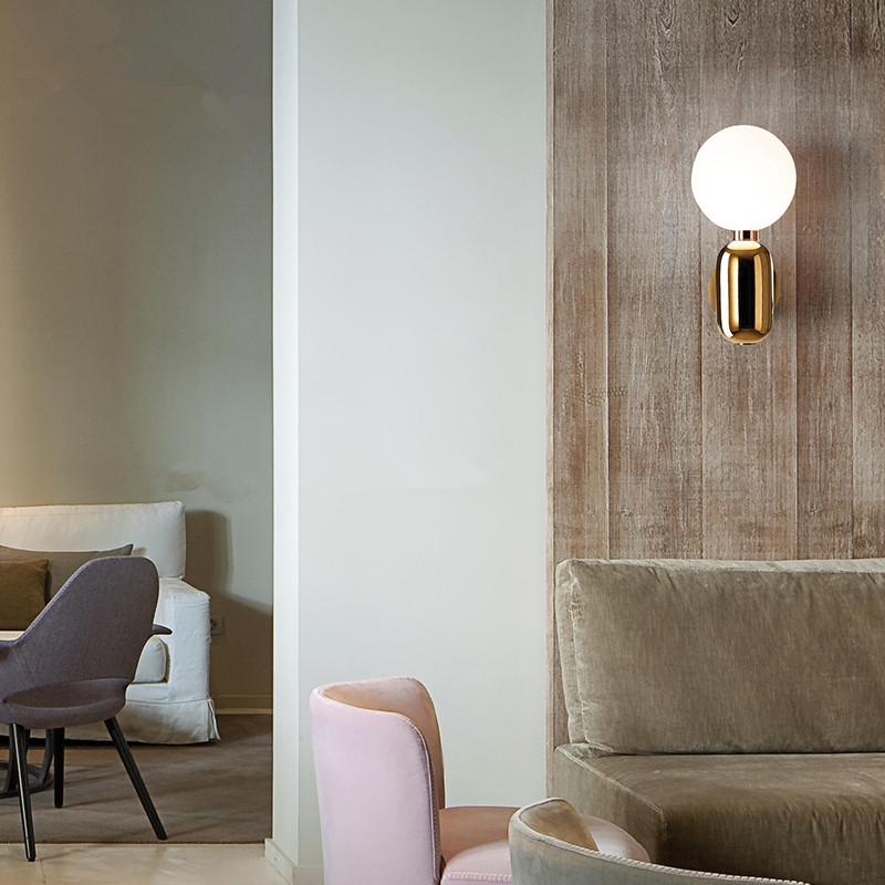 loft Modern design simple nordic style E27 bulbs glass wall lamp
