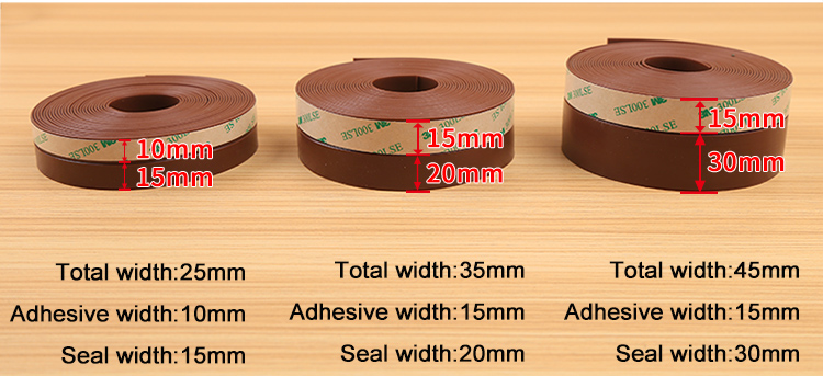 3M adhesive tape silicone door weather stripping window door bottom seal