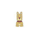 Yellow pet dog soft enamel plating nickle promotional gift brooch pin