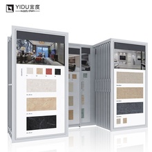 Marble Ceramic Tiles Showroom Metal Sliding Display Racks Stands