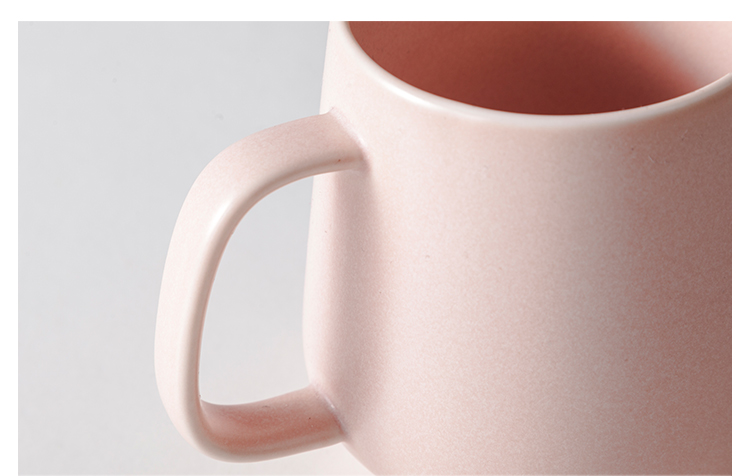 Bulk Ceramic Coffee Cup Custom Matte Glaze Pink Ceramic Mug
