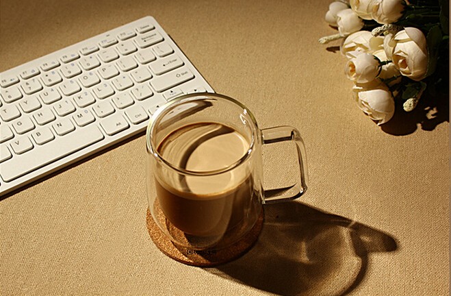 Heat resistant double wall insulated mug coffee mug