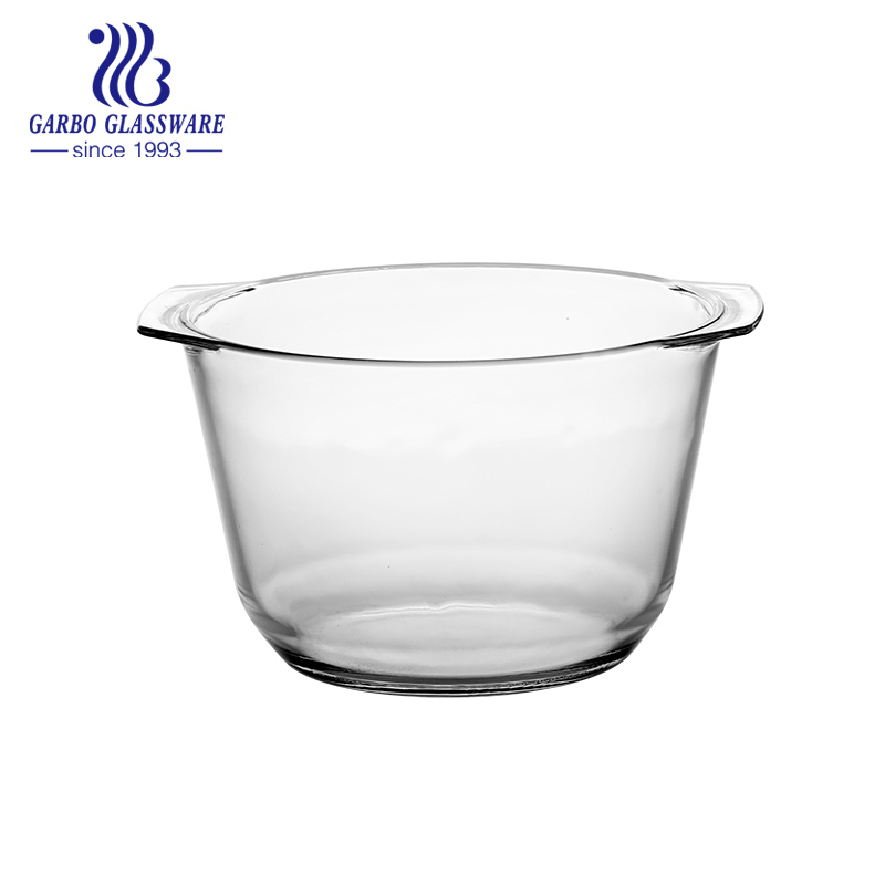 4000ml Pyrex heat-resistant glass bowl for microwave oven blue color high borosilicate glass