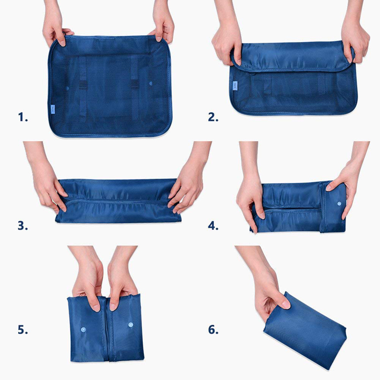 7 ensembles d'organisateur de cubes d'emballage de bagages de voyage étanches multifonctions