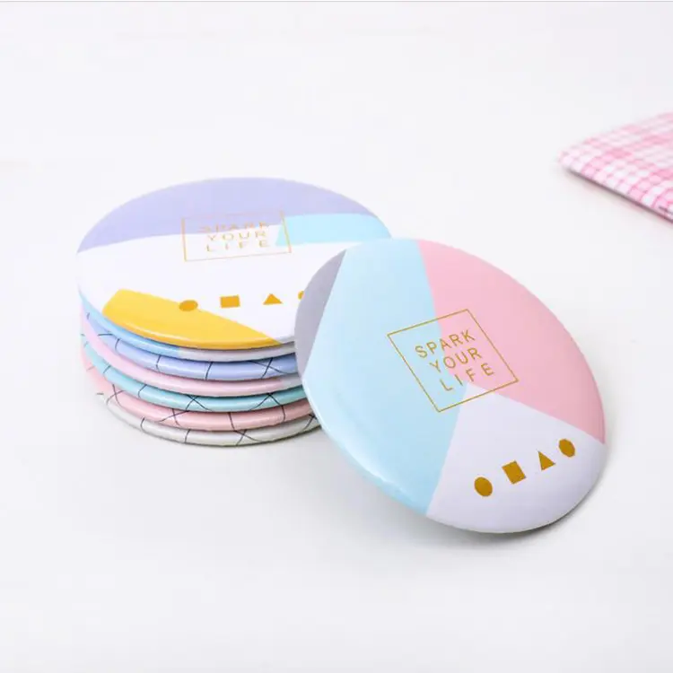 Mini Round Shape Cheap Small Compact Makeup Pocket Mirror for Promotional