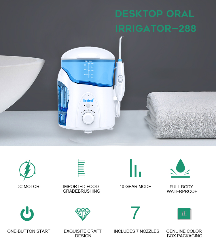 RoHS Water Flosser With Uv Sterilizer OEM Uv Sterilization Oral Flosser Irrigator Fc288