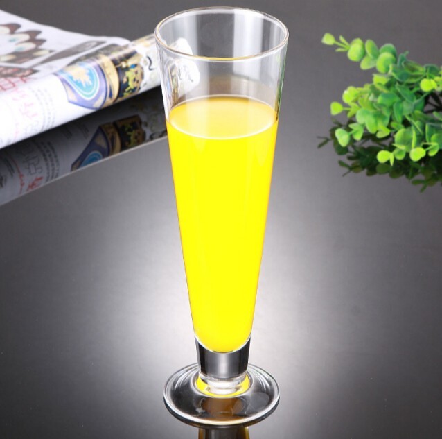 Thin And Tall Transparent Soda Lime Glass Juice Water Ice Cream Glass Cup