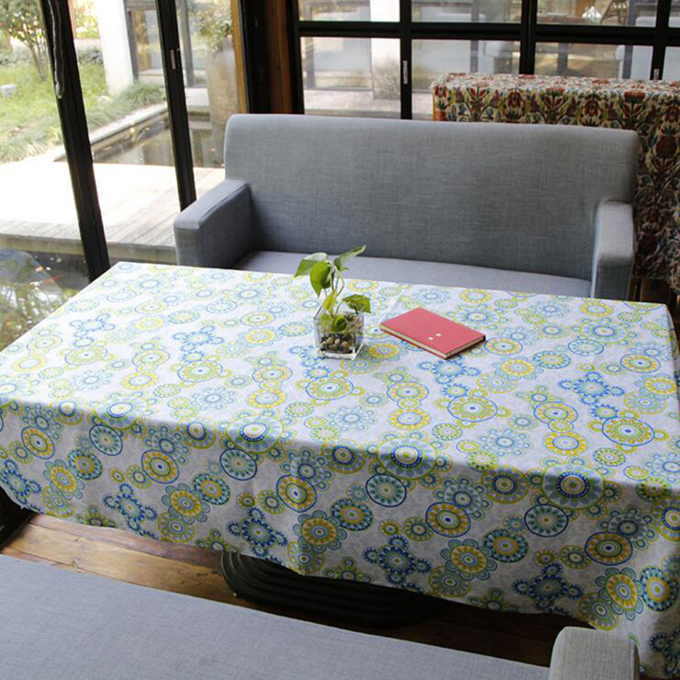 High quality Waterproof Spill Proof Vinyl Printed Tablecloth