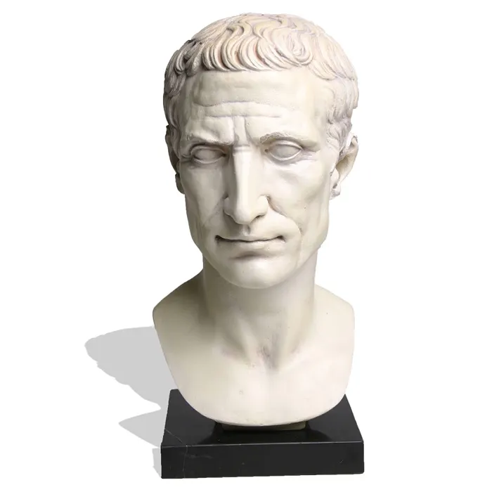 Hand Carved Marble Julius Caesar Bust for Home Decoration