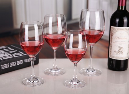 Wholesales Handmade Customized Clear Decorative Wine Glass for Party/Wedding