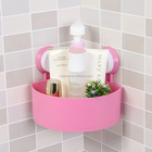 wall mounted plastic bathroom corner shelves with suction cup