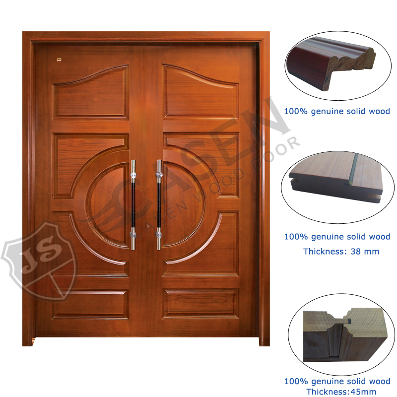 China 100% solid wood single door designs for modern house