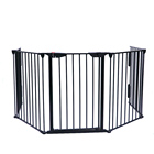 5 panels automatic closing foldable metal pets fence safety barrier fireplace guard fence