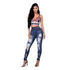 Wholesale Skinny Fit Ripped Women Pants Jeans
