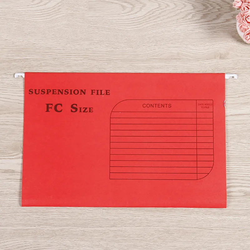 Оптовая продажа A4 FC бумажная подвесная папка для файлов декоративные расширяющиеся папки для файлов