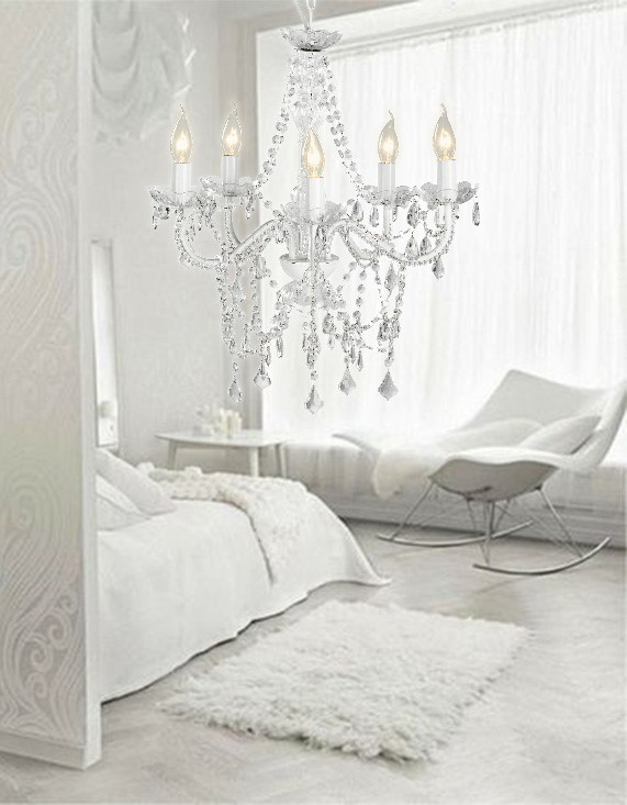Wholesale Decorative Lamp golden brass acrylic 5 Lights chandelier lighting modern chandelier