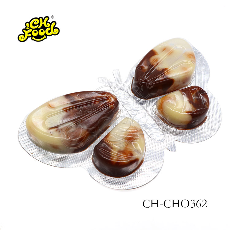Cheap Price Butterfly Shape Chocolate Cup With Biscuit Candy