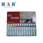 12 colors 12ml artist oil based colour paint set