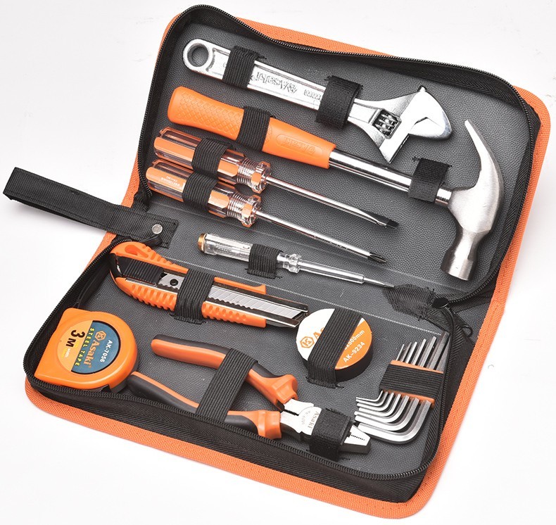 ASAKI Branded AK-9821 16pcs Basic Use Repairing Tool Set Electronic Hand Tool Kit Set Household Mechanic Professional Use