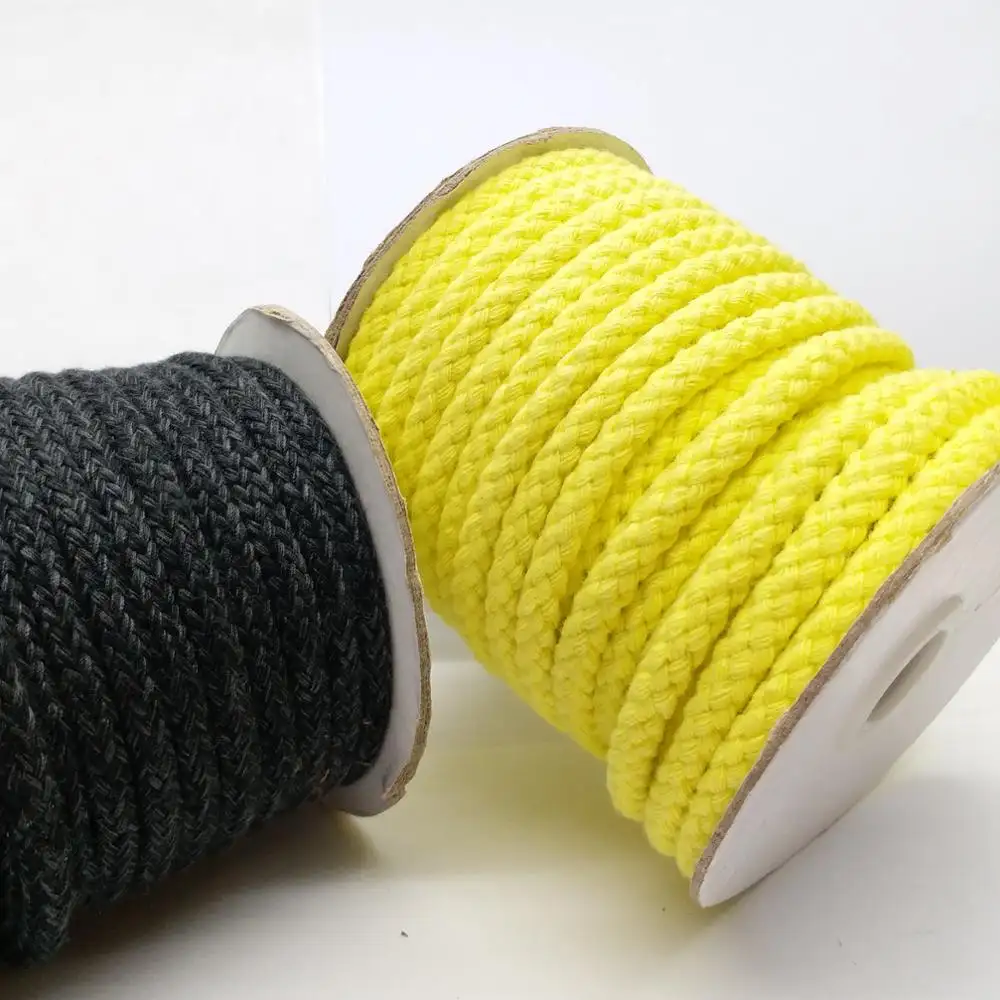 Прочный мягкий плетеный хлопковый шнур 5 мм/веревка для макраме